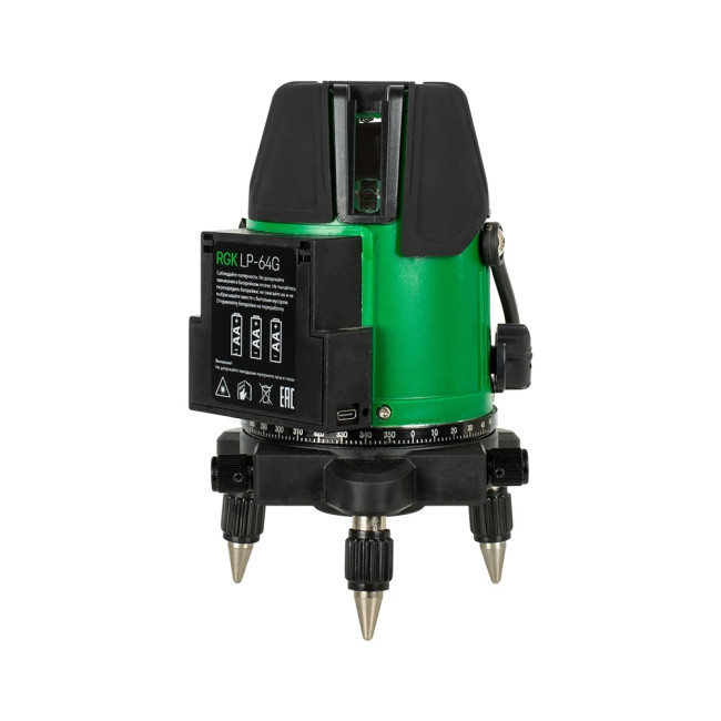 Комплект: лазерный уровень RGK LP-64G + штатив RGK LET-170 в Новосибирске