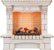 Каминокомплект Pierre Luxe угловой - Слоновая кость / Шампань с очагом Cassette 600 NH