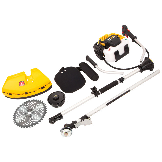 Триммер бензиновый DT 33S, 33 см3, 1.8 л. с, разъемная штанга, состоит из 2 частей Denzel в Новосибирске