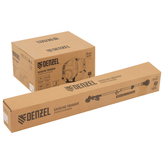 Триммер бензиновый DT 33S, 33 см3, 1.8 л. с, разъемная штанга, состоит из 2 частей Denzel в Новосибирске
