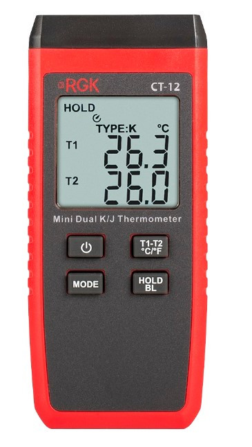 Термометр RGK CT-12 с зондом температуры воздуха TR-10A и поверхностным зондом TR-10S с поверкой в Новосибирске Термометр RGK CT-12 с зондом температуры воздуха TR-10A и поверхностным зондом TR-10S с поверкой в Новосибирске