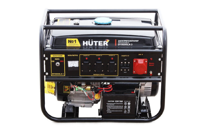 Портативный бензогенератор HUTER DY8000LX-3 в Новосибирске