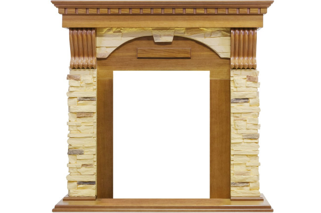 Каминокомплект Dublin - Дуб / Сланец с очагом Fobos FX M Black RC в Новосибирске Каминокомплект Dublin - Дуб / Сланец с очагом Fobos FX M Black RC в Новосибирске