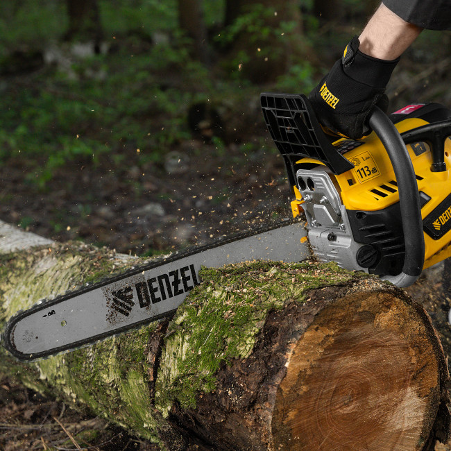 Пила цепная бензиновая DS-5218, шина 45 см, 52 см3, 3 л.с, шаг 0,325, паз 1,5 мм, 72 звена Denzel в Новосибирске