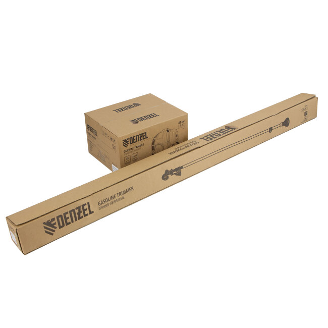 Триммер бензиновый DT 43, 43 см3, 2.5 л. с, неразъемная штанга, состоит из 2 частей Denzel в Новосибирске