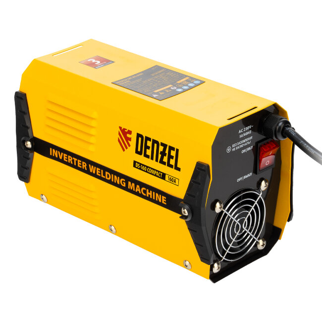 Аппарат инверторный дуговой сварки DS-160 Compact, 160 А, ПВ 70%, диаметр электрода 1.6-3.2 мм Denzel в Новосибирске