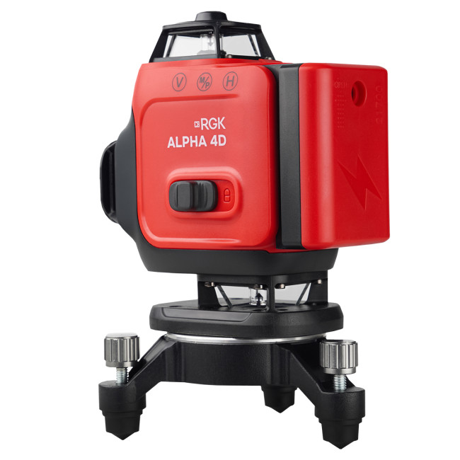 Лазерный уровень RGK ALPHA 4D с зелёным лучом в Новосибирске Лазерный уровень RGK ALPHA 4D с зелёным лучом в Новосибирске
