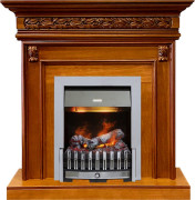 Каминокомплект Valletta - Орех с очагом Danville Chrome FB2 Каминокомплект Valletta - Орех с очагом Danville Chrome FB2