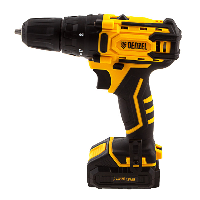 Дрель-шуруповерт аккумуляторная CDL-12-01CB, Li-Ion, 12 В, 1 акк. Denzel в Новосибирске