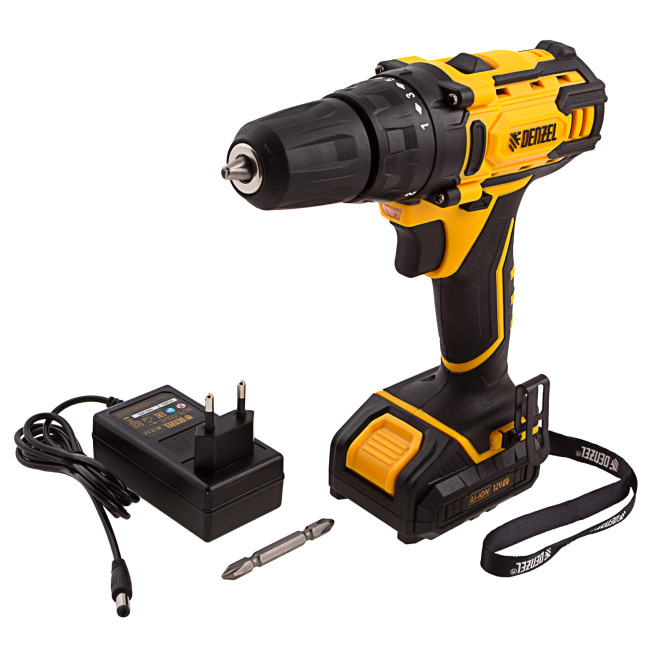 Дрель-шуруповерт аккумуляторная CDL-12-01CB, Li-Ion, 12 В, 1 акк. Denzel в Новосибирске