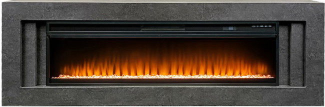 Каминокомплект Line 60 Dark Grey - Темный серый с очагом Vision 60 LED в Новосибирске