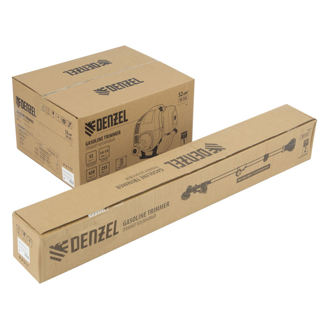 Триммер бензиновый DT 52S, 52 см3, 3 л. с, разъемная штанга, состоит из 2 частей Denzel в Новосибирске