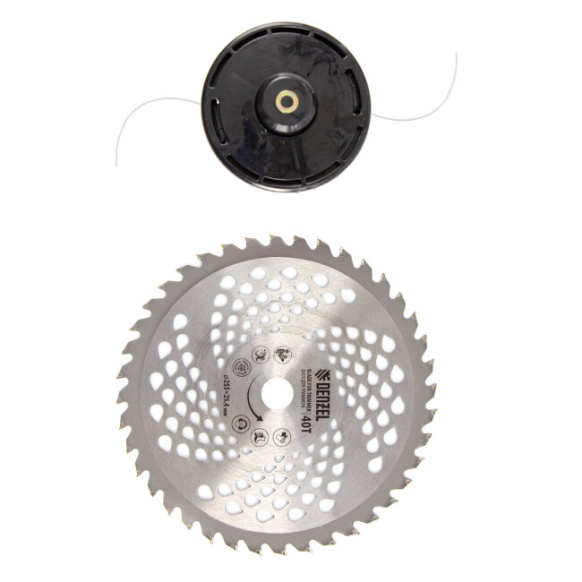 Триммер бензиновый DT 52S, 52 см3, 3 л. с, разъемная штанга, состоит из 2 частей Denzel в Новосибирске