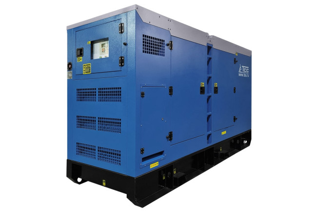 Дизельный генератор ТСС АД-200С-Т400 в шумозащитном кожухе в Новосибирске