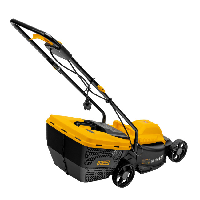 Газонокосилка электрическая GM-1100, 1100 Вт, шир. 32 см, 3 уров., травосб. 30 л Denzel в Новосибирске