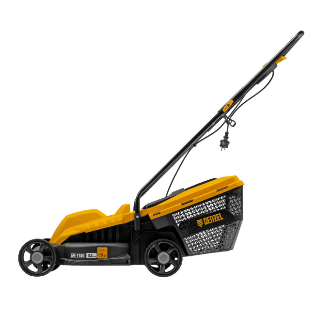 Газонокосилка электрическая GM-1100, 1100 Вт, шир. 32 см, 3 уров., травосб. 30 л Denzel в Новосибирске