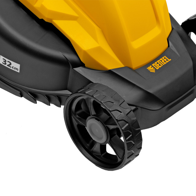 Газонокосилка электрическая GM-1100, 1100 Вт, шир. 32 см, 3 уров., травосб. 30 л Denzel в Новосибирске