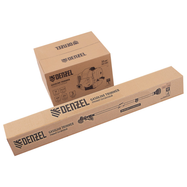 Триммер бензиновый DGT 330S, 33 см3, 1.8 л. с, разъемная штанга, состоит из 2 частей Denzel в Новосибирске