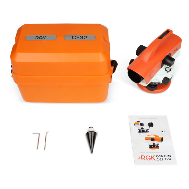 Комплект оптический нивелир RGK C-32 + штатив S6-N + рейка RGK TS-7 в Новосибирске