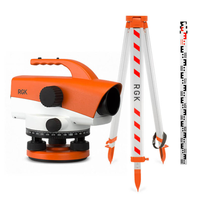 Комплект оптический нивелир RGK C-32 + штатив S6-N + рейка RGK TS-7 в Новосибирске