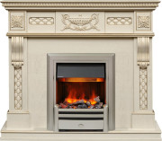 Каминокомплект Corsica - Слоновая кость с патиной (Ширина 1100) с очагом Chesford