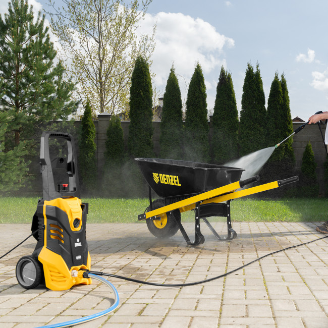 Моечная машина высокого давления R-165, 2200 Вт, 165 бар, 7 л/мин, колесная Denzel в Новосибирске