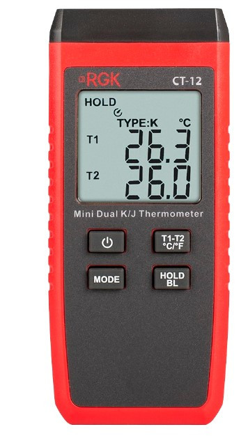 Термометр RGK CT-12 с 2-мя поверхностными зондами TR-10S с поверкой в Новосибирске