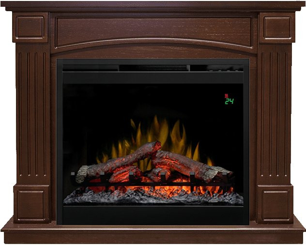 Каминокомплект Boston - Темный дуб с очагом Symphony 26'' DF2624L-INT в Новосибирске