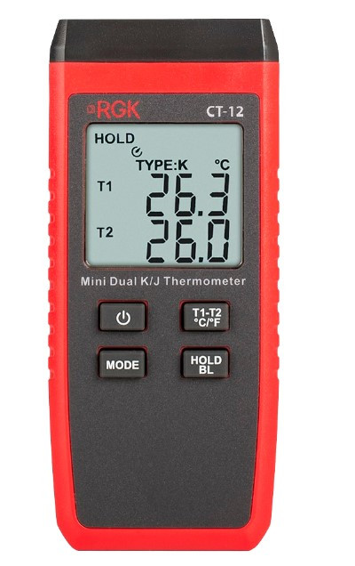 Термометр RGK CT-12 с 2-мя погружными зондами температуры TR-10W в Новосибирске