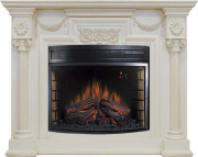 Каминокомплект London - Слоновая кость с патиной (26) с очагом Dioramic 28 LED FX