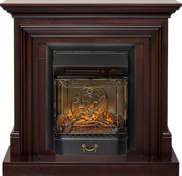 Каминокомплект Bradford - Темный дуб с очагом Majestic FX M Black RC в Новосибирске Каминокомплект Bradford - Темный дуб с очагом Majestic FX M Black RC в Новосибирске