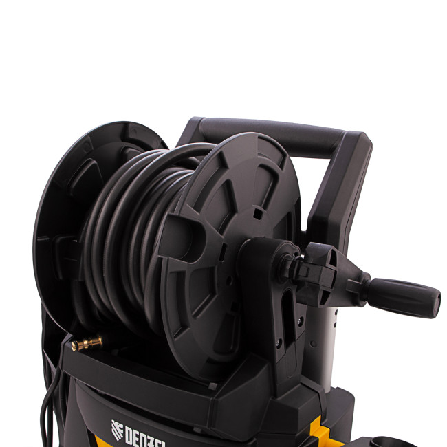 Моечная машина высокого давления R-210iD, 2600 Вт, 210 бар, 8.0 л/мин, асинхронный двигатель, барабан Denzel в Новосибирске