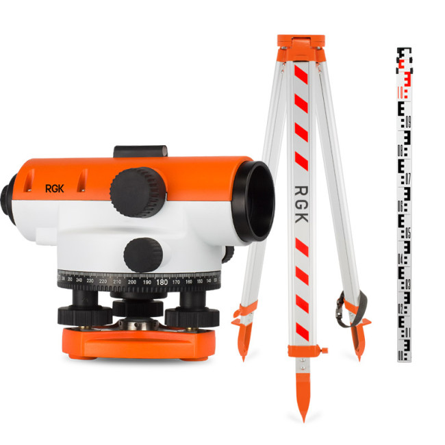 Комплект оптический нивелир RGK C-20 + штатив S6-N + рейка AMO S3 в Новосибирске Комплект оптический нивелир RGK C-20 + штатив S6-N + рейка AMO S3 в Новосибирске