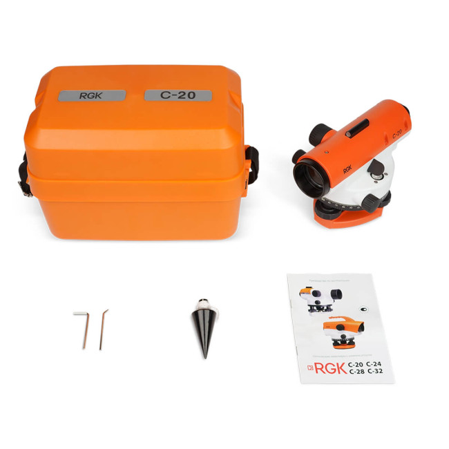 Комплект оптический нивелир RGK C-20 + штатив S6-N + рейка AMO S3 в Новосибирске Комплект оптический нивелир RGK C-20 + штатив S6-N + рейка AMO S3 в Новосибирске
