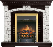 Каминокомплект Glasgow - Венге / Белый с очагом Fobos FX Brass Каминокомплект Glasgow - Венге / Белый с очагом Fobos FX Brass