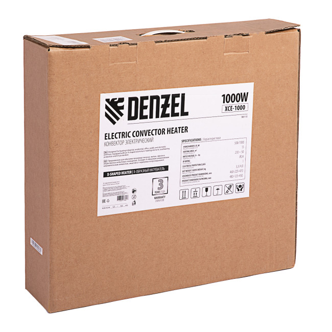 Конвектор электрический XCE-1000, 230 В, 1000 Вт, X-образный нагреватель Denzel в Новосибирске Конвектор электрический XCE-1000, 230 В, 1000 Вт, X-образный нагреватель Denzel в Новосибирске