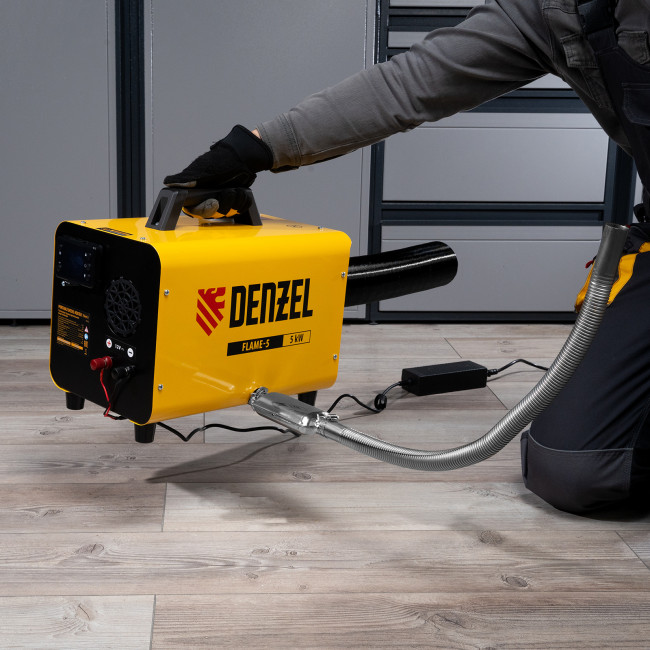 Дизельная тепловая портативная пушка  Flame-5, 5кВт, 300м3/ч, непр.наг., циф. терм. Denzel в Новосибирске