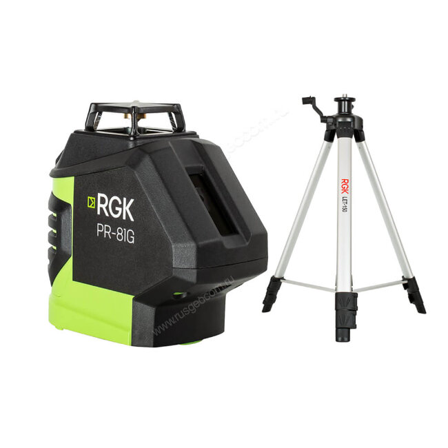 Комплект: лазерный уровень RGK PR-81G + штатив RGK LET-150 в Новосибирске