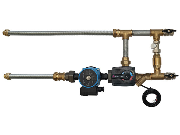 Смесительные узлы для водяных калориферов с байпасом и гибкими подводками в Новосибирске