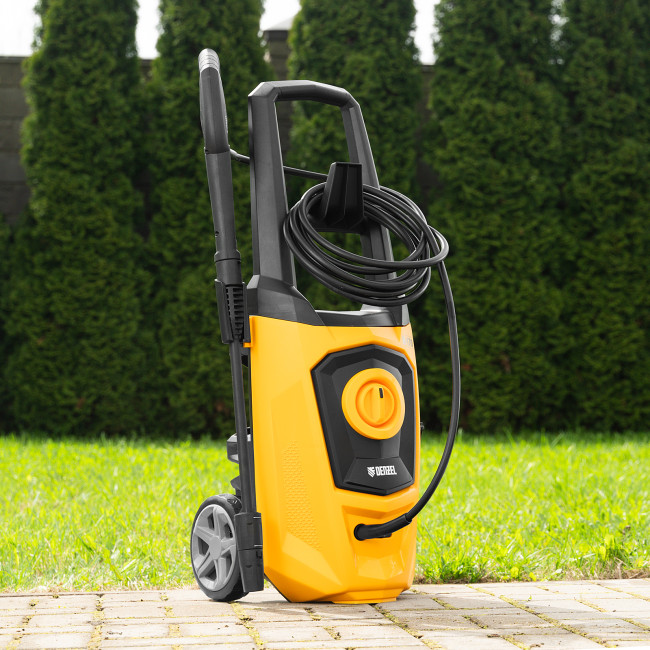 Моечная машина высокого давления R-170, 2000 Вт, 170 бар, 360 л/ч, колесная Denzel в Новосибирске