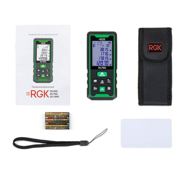 Лазерный дальномер RGK DL70G - зеленый луч в Новосибирске