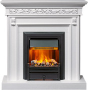 Каминокомплект Valletta - Белый (Ширина 1040 мм) с очагом Brookline Black Каминокомплект Valletta - Белый (Ширина 1040 мм) с очагом Brookline Black