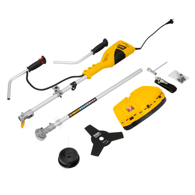 Триммер электрический TE-1400, 1400 Вт, 420 мм, катушка + диск, разборная штанга Denzel в Новосибирске