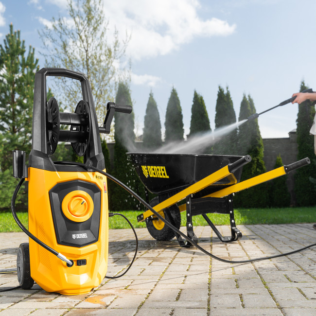 Моечная машина высокого давления R-170D, 2000 Вт, 170 бар, 360 л/ч, с барабаном Denzel в Новосибирске