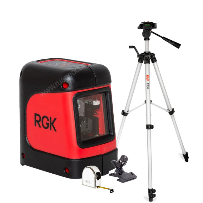 Комплект: лазерный уровень RGK ML-11 + штатив RGK F130 рулетка RGK RM3 в Новосибирске
