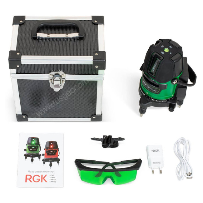 Лазерный уровень RGK LP-62G с калибровкой в Новосибирске