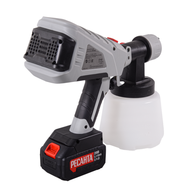 Краскопульт аккумуляторный АКП-20Li Ресанта (в комплекте 1 АКБ и ЗУ) в Новосибирске Краскопульт аккумуляторный АКП-20Li Ресанта (в комплекте 1 АКБ и ЗУ) в Новосибирске