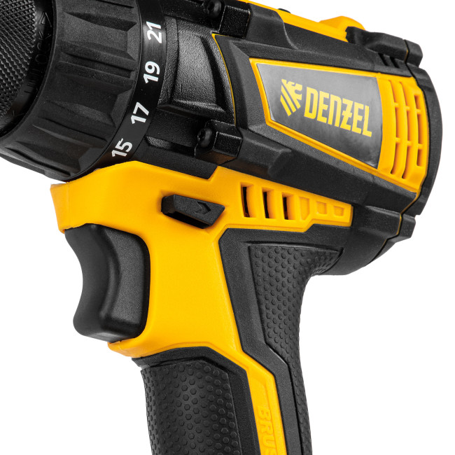 Дрель-шуруповерт аккумуляторная, бесщет. BLDL-IB-18-02, Li-Ion, 18 В, 2 акк. Denzel в Новосибирске