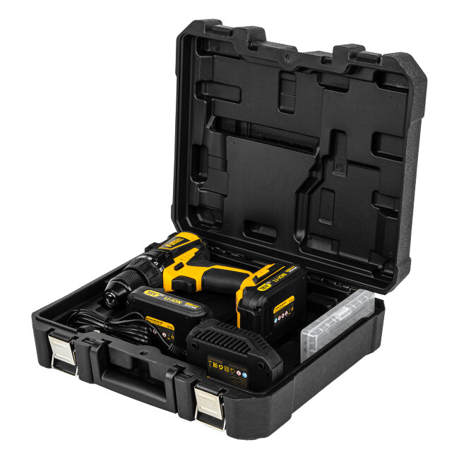 Дрель-шуруповерт аккумуляторная, бесщет. BLDL-IB-18-02, Li-Ion, 18 В, 2 акк. Denzel в Новосибирске