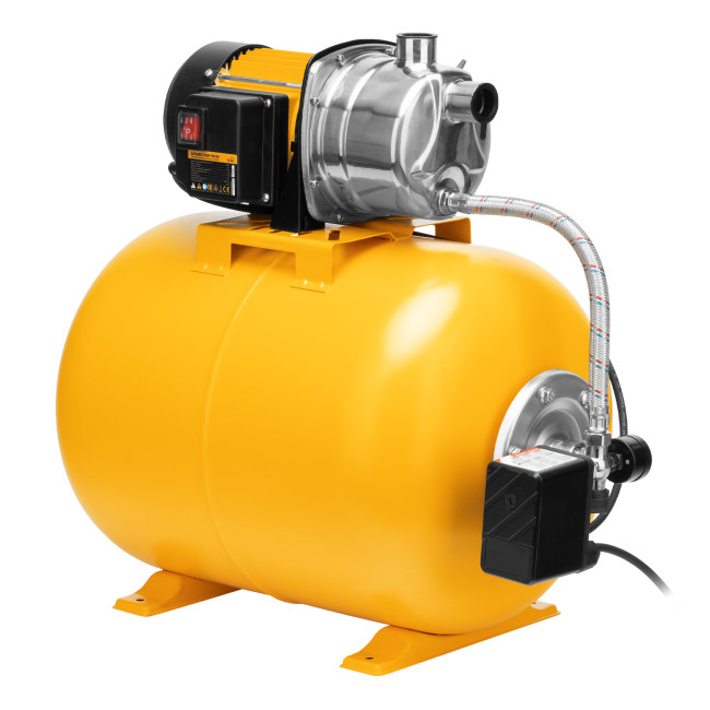 Насосная станция PSL1100X, 1100 Вт, 3600 л/ч, ресивер 50 л, подъем 45 м, нержавейка Denzel в Новосибирске
